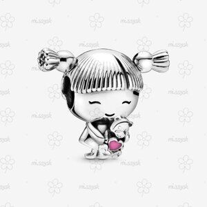 Pandora Girl with Pigtails Charm|Silver Charms|Pandora US|Pendant